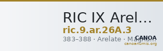 RIC IX Arelate 26A: Subtype 3 — CANOA