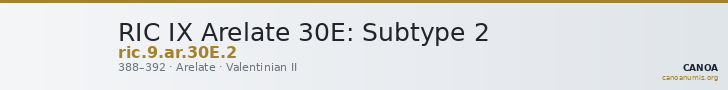 RIC IX Arelate 30E: Subtype 2 — CANOA