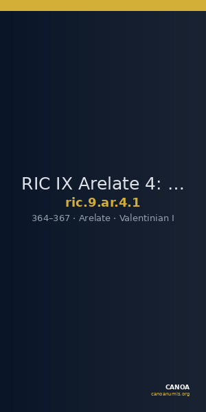 RIC IX Arelate 4: Subtype 1 — CANOA