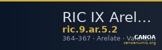 RIC IX Arelate 5: Subtype 2 — CANOA