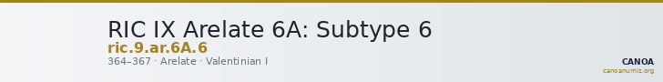 RIC IX Arelate 6A: Subtype 6 — CANOA