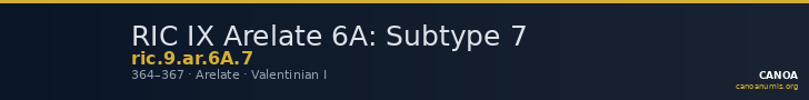 RIC IX Arelate 6A: Subtype 7 — CANOA