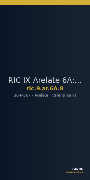 RIC IX Arelate 6A: Subtype 8 — CANOA