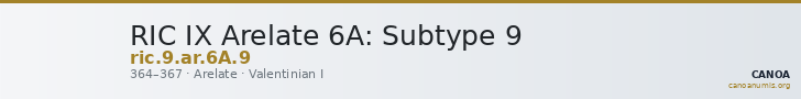 RIC IX Arelate 6A: Subtype 9 — CANOA