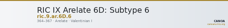 RIC IX Arelate 6D: Subtype 6 — CANOA