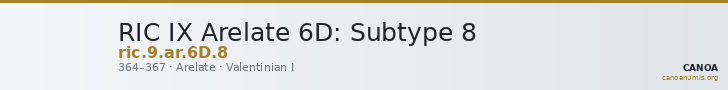 RIC IX Arelate 6D: Subtype 8 — CANOA