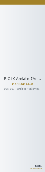 RIC IX Arelate 7A: Subtype v — CANOA