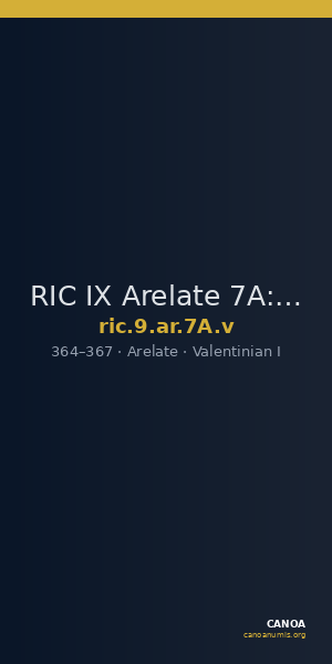 RIC IX Arelate 7A: Subtype v — CANOA