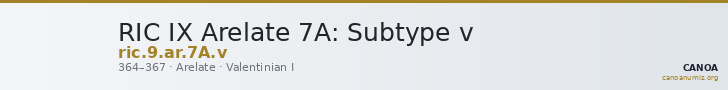 RIC IX Arelate 7A: Subtype v — CANOA