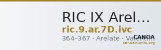 RIC IX Arelate 7D: Subtype ivc — CANOA