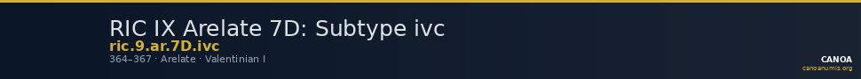 RIC IX Arelate 7D: Subtype ivc — CANOA