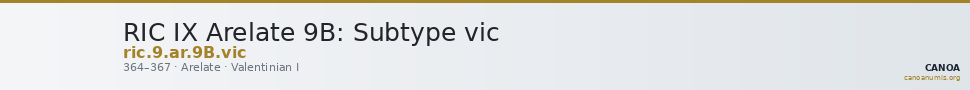 RIC IX Arelate 9B: Subtype vic — CANOA