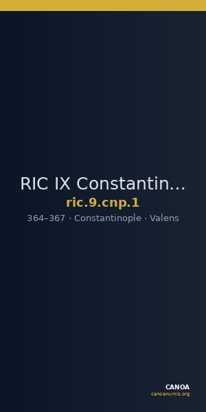 RIC IX Constantinople 1 — CANOA