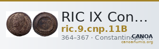 RIC IX Constantinople 11B — CANOA