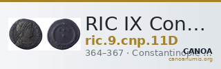 RIC IX Constantinople 11D — CANOA