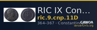 RIC IX Constantinople 11D — CANOA