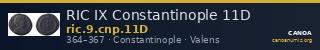 RIC IX Constantinople 11D — CANOA