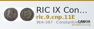 RIC IX Constantinople 11E — CANOA