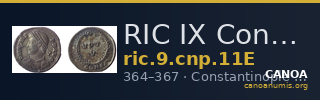 RIC IX Constantinople 11E — CANOA
