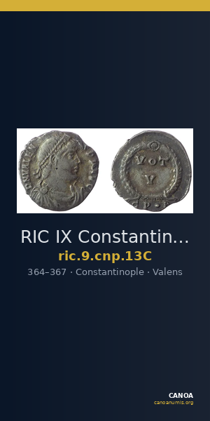 RIC IX Constantinople 13C — CANOA