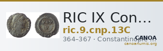 RIC IX Constantinople 13C — CANOA