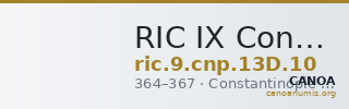 RIC IX Constantinople 13D: Subtype 10 — CANOA