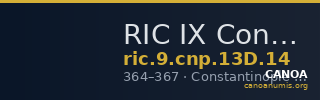 RIC IX Constantinople 13D: Subtype 14 — CANOA