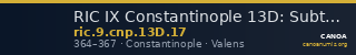RIC IX Constantinople 13D: Subtype 17 — CANOA