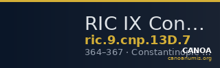 RIC IX Constantinople 13D: Subtype 7 — CANOA