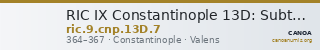 RIC IX Constantinople 13D: Subtype 7 — CANOA