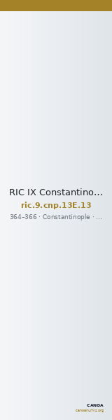 RIC IX Constantinople 13E: Subtype 13 — CANOA