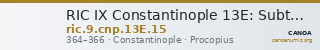 RIC IX Constantinople 13E: Subtype 15 — CANOA