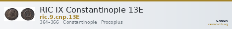 RIC IX Constantinople 13E — CANOA