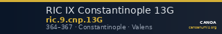 RIC IX Constantinople 13G — CANOA
