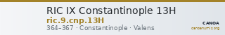 RIC IX Constantinople 13H — CANOA