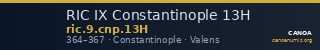 RIC IX Constantinople 13H — CANOA
