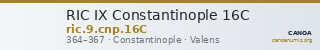 RIC IX Constantinople 16C — CANOA