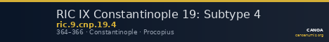 RIC IX Constantinople 19: Subtype 4 — CANOA