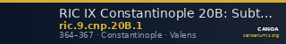 RIC IX Constantinople 20B: Subtype 1 — CANOA