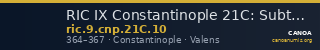 RIC IX Constantinople 21C: Subtype 10 — CANOA
