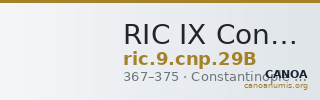 RIC IX Constantinople 29B — CANOA