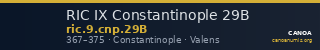 RIC IX Constantinople 29B — CANOA