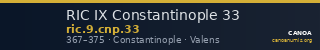 RIC IX Constantinople 33 — CANOA