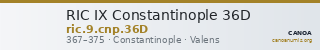 RIC IX Constantinople 36D — CANOA