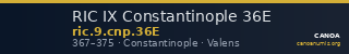 RIC IX Constantinople 36E — CANOA