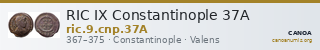RIC IX Constantinople 37A — CANOA