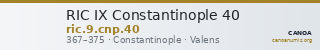RIC IX Constantinople 40 — CANOA