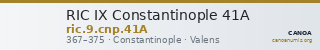 RIC IX Constantinople 41A — CANOA