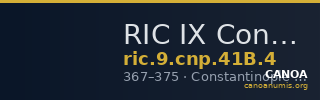 RIC IX Constantinople 41B: Subtype 4 — CANOA