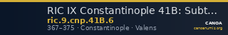 RIC IX Constantinople 41B: Subtype 6 — CANOA